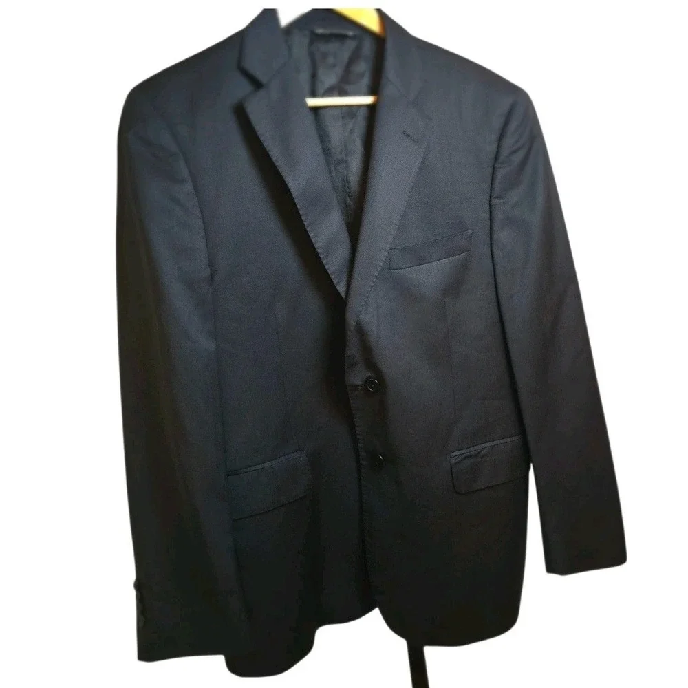 Ermenegildo Zegna Wool Silk Men's Sport Coat‎ Blazer 42 Drop 6 Black Italy Cloth